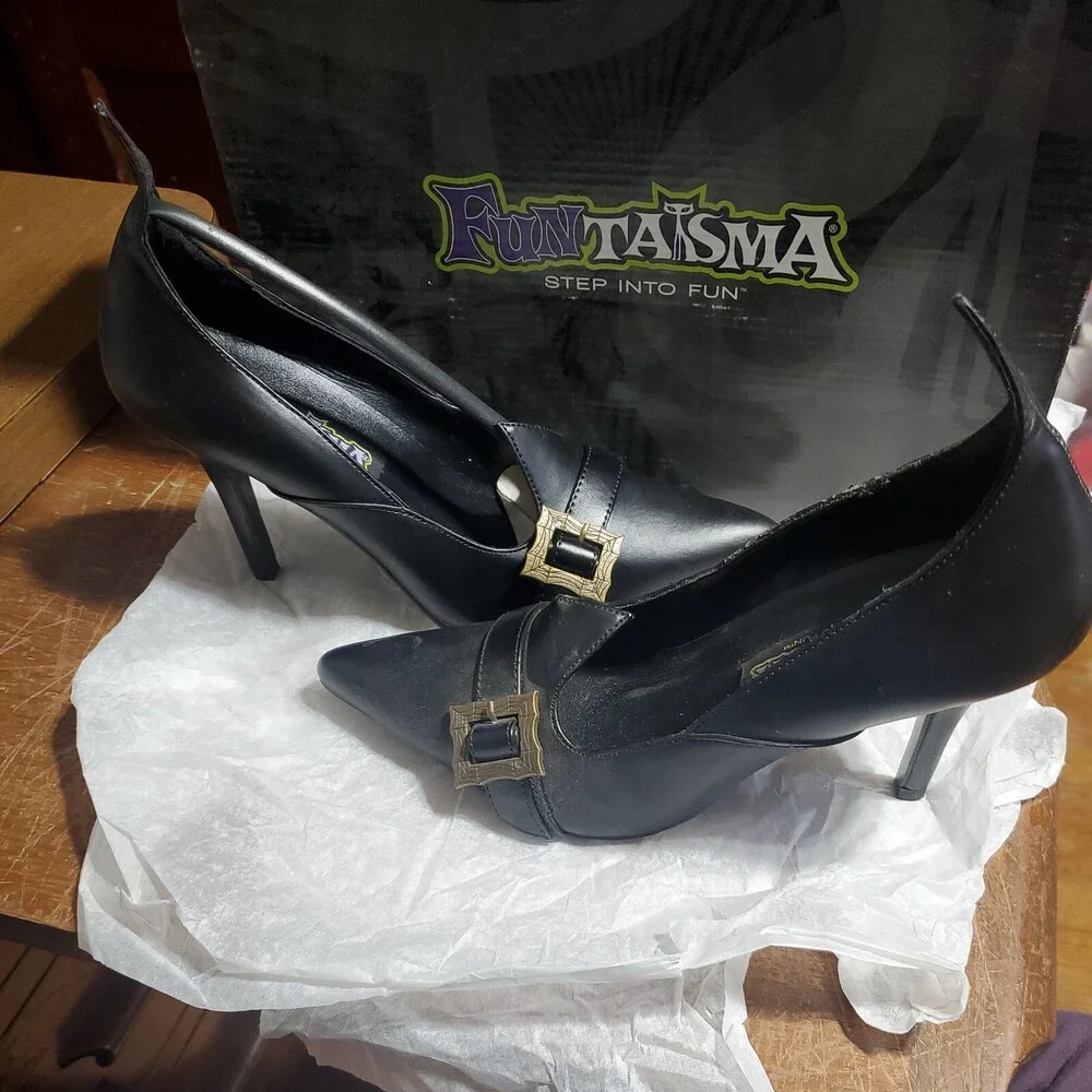 XX 4359 Funtasma Witch With Faux Buckle Black Heels